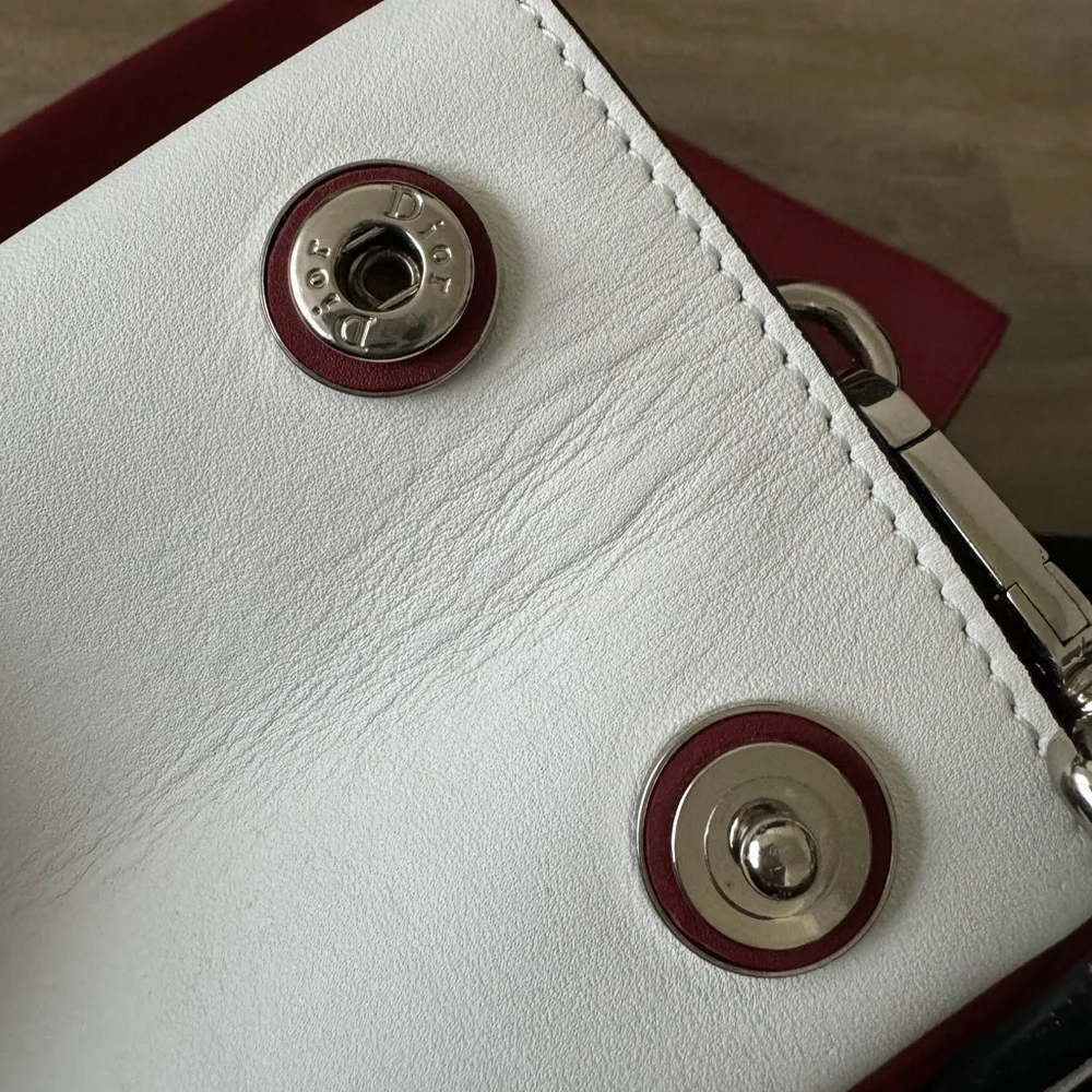 Christian Dior Diorissimo multicolor bag Red White Cream RARE authentic